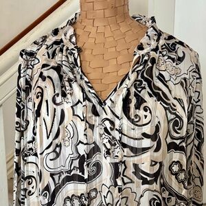 Haver & Blair long-sleeved blouse. US 1X. Worn once. CLEAN.